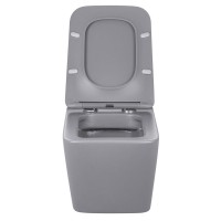 Подвесной безободковый унитаз Vincea Q-Line VT1-12MG, крышка микролифт, тонкая, серый матовый