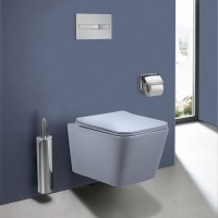 Подвесной безободковый унитаз Vincea Q-Line VT1-12MO, ультратонкое soft close сиденье, цвет океан матовый