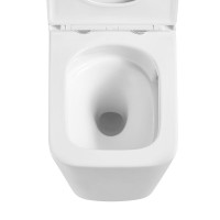 Подвесной безободковый унитаз Vincea Q-Line VT1-12T, сиденье ультратонкое soft-close, цвет белый
