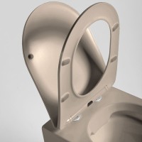 Подвесной безободковый унитаз Vincea Globo VT1-14SMC, ультратонкое сиденье soft-close, цвет капучино матовый