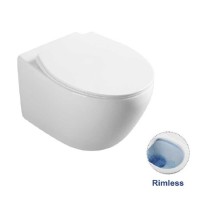 Подвесной безободковый унитаз Vincea Felice VT1-25, крышка микролифт, тонкая, белый