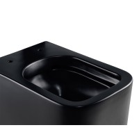 Подвесной безободковый унитаз Vincea Ultra VT1-32MB, крышка микролифт ультратонкая, черный матовый