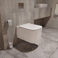Подвесной безободковый унитаз Vincea Ultra VT1-32T, крышка микролифт, смыв торнадо, ультратонкая, белый