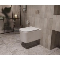 Подвесной безободковый унитаз Vincea Ultra VT1-32T, крышка микролифт, смыв торнадо, ультратонкая, белый