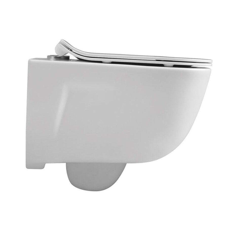Подвесной безободковый унитаз Vincea Idea VT1-33, крышка микролифт ультратонкая, белый