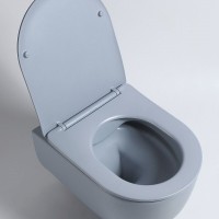 Подвесной унитаз Vincea Evo VT1-34SMO, безободковый, ультратонкое soft-close сиденье, цвет океан матовый