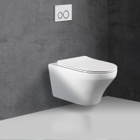 Подвесной безободковый унитаз Vincea Edge-M, крышка микролифт ультратонкая, белый, VT1-37