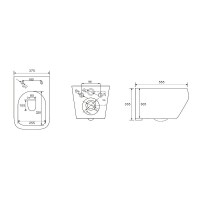 Подвесной безободковый унитаз Vincea Edge VT1-38T, крышка микролифт, смыв торнадо, цвет белый
