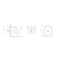 Подвесной безободковый унитаз Vincea Evo VT1-64ST, ультратонкое soft-close сиденье, смыв торнадо, цвет белый