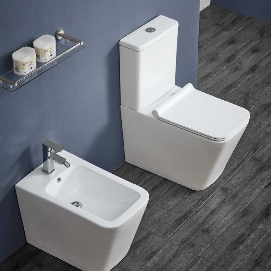 Напольный унитаз-компакт Vincea Q-Line VT2-12, крышка микролифт, тонкая, белый
