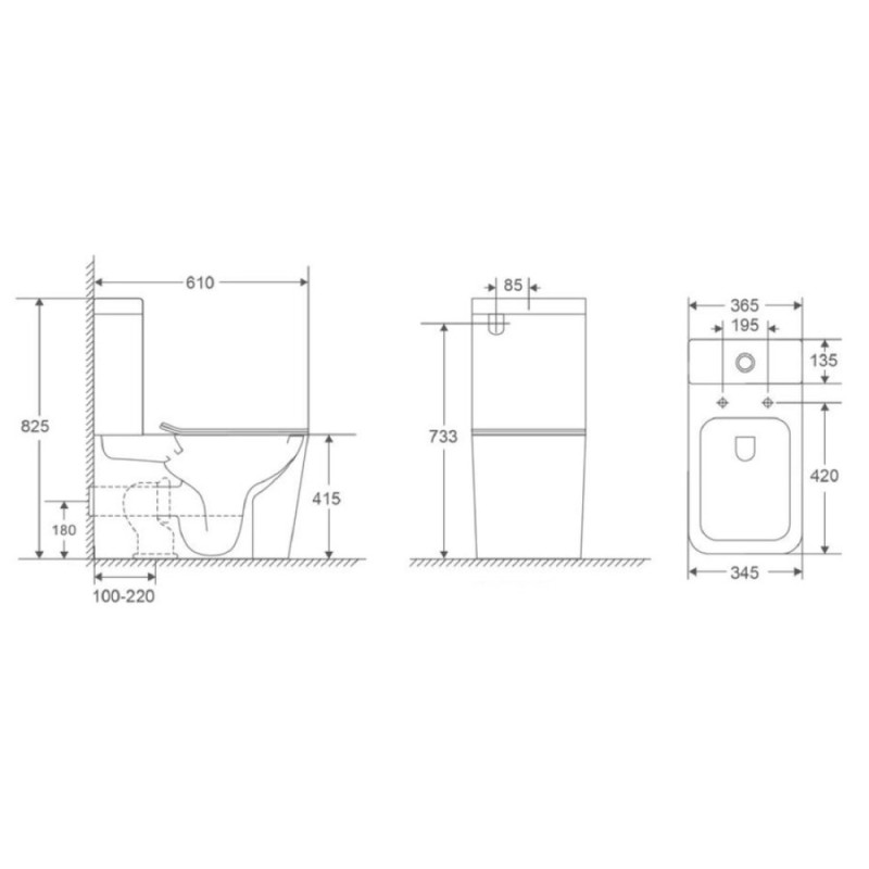 Напольный унитаз-компакт Vincea Q-Line VT2-12T, безободковый, смыв Торнадо, сиденье микролифт, белый