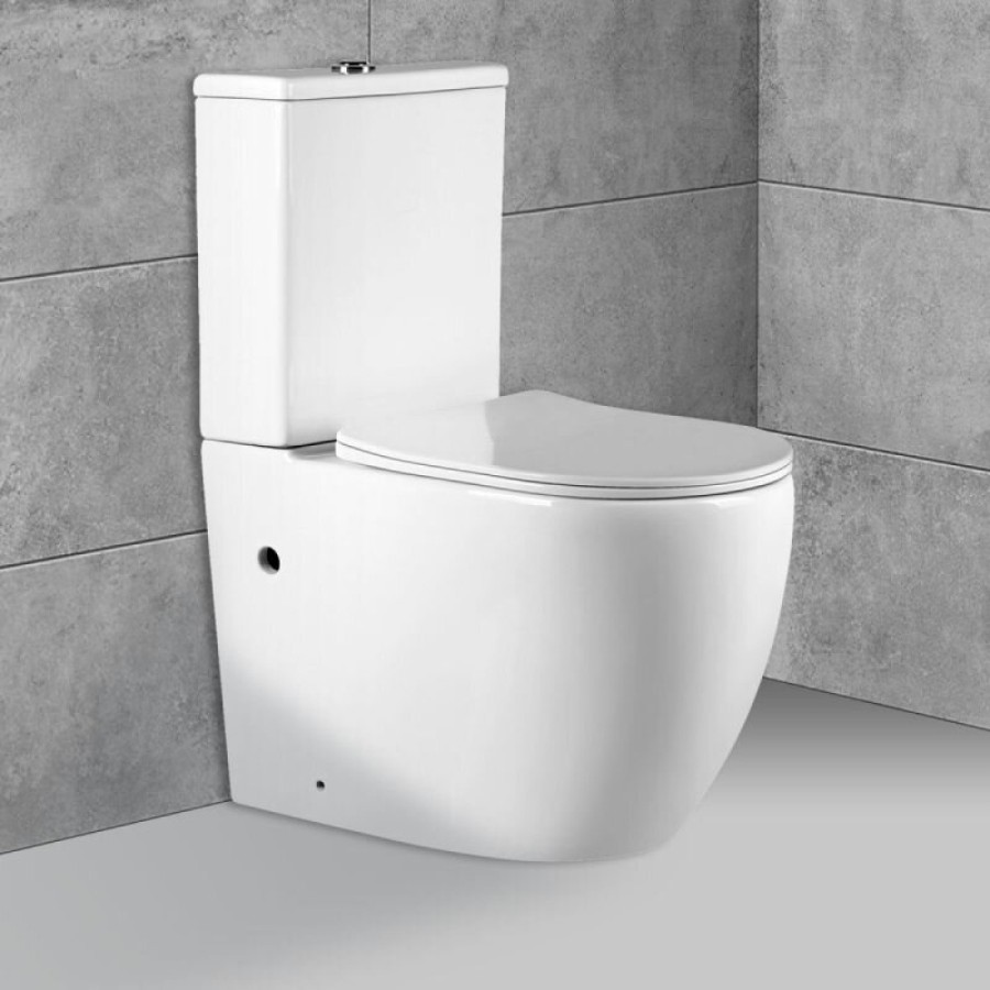 Напольный унитаз-компакт Vincea Evo VT2-34, крышка микролифт, тонкая, белый