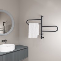 Полотенцесушитель электрический Vincea VTD-1R1 VTD-1R1CGE, ширина 44 см, высота 60 см, диммер, графит матовый