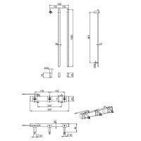 Полотенцесушитель электрический Vincea VTD-2VT1GM, ширина 35 см, высота 100 см, цвет вороненая сталь