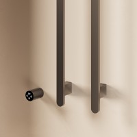Полотенцесушитель электрический Vincea VTD-2VT1GM, ширина 35 см, высота 100 см, цвет вороненая сталь