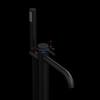 Смеситель Vincea Desire VTF-1DMB для ванны и душа, напольный, с регулятором давления, черный матовый
