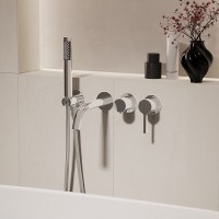 Смеситель для ванны Vincea Villa VTFW-1VL1CH, встраиваемый, цвет хром