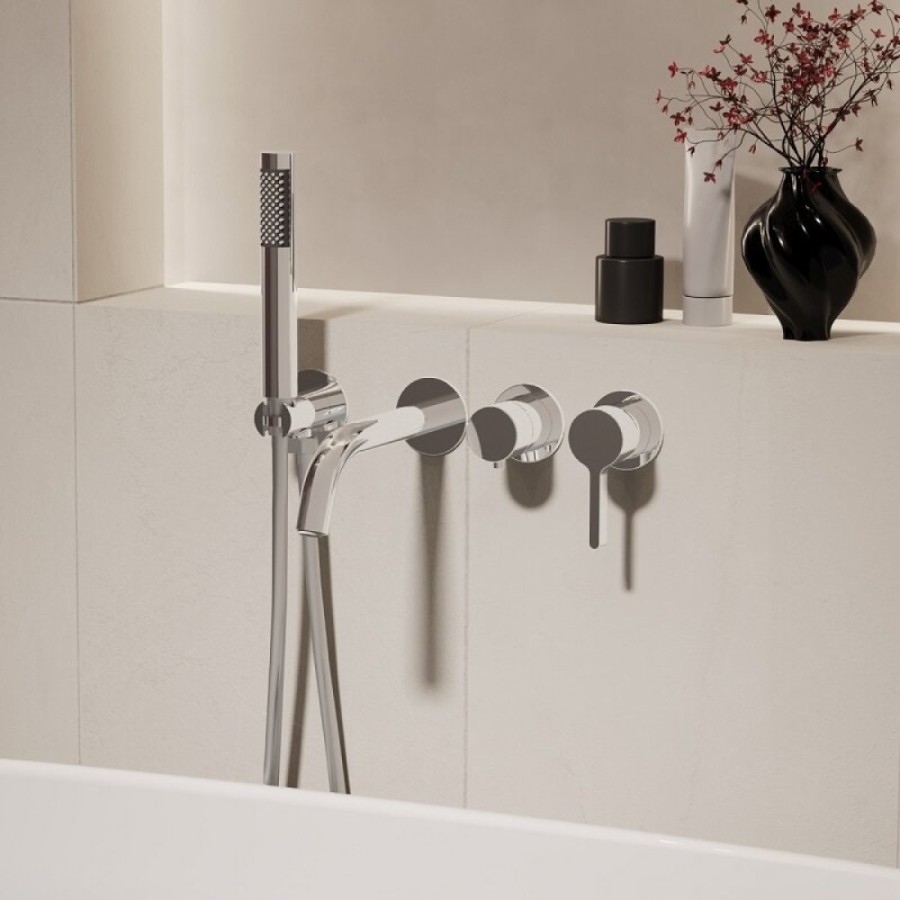 Смеситель для ванны Vincea Villa VTFW-1VL1CH, встраиваемый, цвет хром