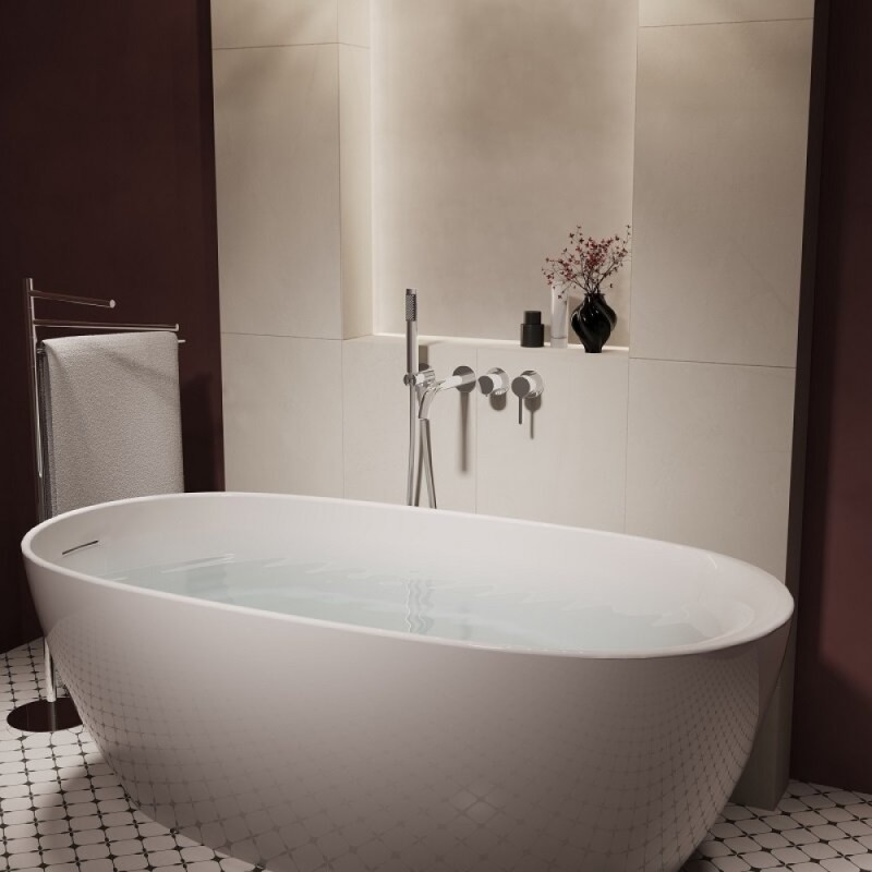 Смеситель для ванны Vincea Villa VTFW-1VL1CH, встраиваемый, цвет хром