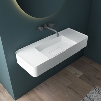 Раковина Vincea, 100 x 40 см, подвесная, искусственный камень, цвет белый матовый, VWB-6S380MW