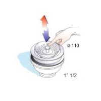 Сифон с выпуском и переливом Zorg PVD W 1 GRAFIT, цвет графит