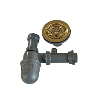 Сифон с выпуском Zorg PVD W 2 BRONZE, цвет бронза