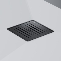 Дренажный трап Am.Pm MasterFlow W01BD-P11-010-01BM, 10 см, с перфорированной решеткой, цвет черный матовый
