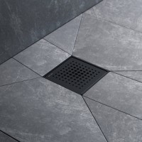 Дренажный трап Am.Pm MasterFlow W01BD-P11-010-01BM, 10 см, с перфорированной решеткой, цвет черный матовый