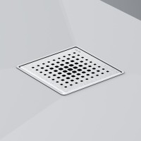 Дренажный трап Am.Pm MasterFlow W01BD-P11-010-01SB, 10 см, с перфорированной решеткой, цвет стальной матовый
