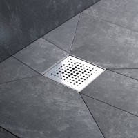 Дренажный трап Am.Pm MasterFlow W01BD-P11-010-01SB, 10 см, с перфорированной решеткой, цвет стальной матовый