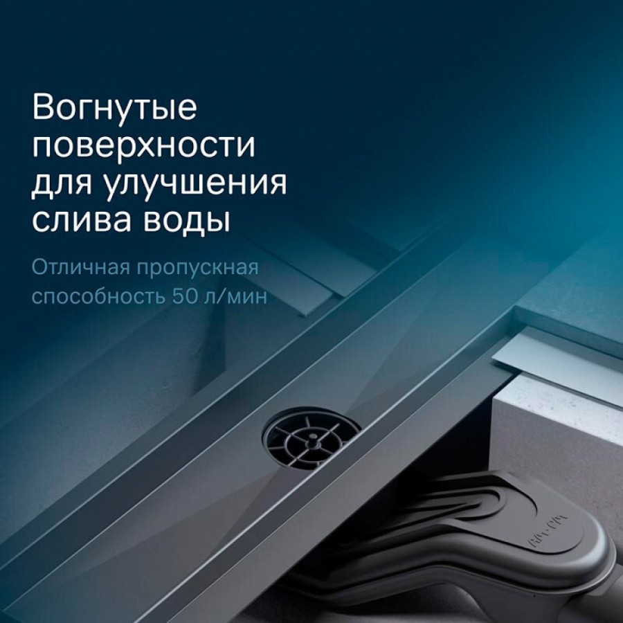 Дренажный канал Am.Pm MasterFlow W01SC-P11-040-01BM, 40 см, с перфорированной решеткой, цвет черный матовый