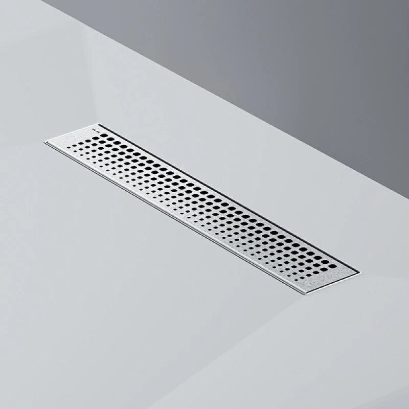 Дренажный канал Am.Pm MasterFlow W01SC-P11-040-01SB, 40 см, с перфорированной решеткой, цвет стальной матовый