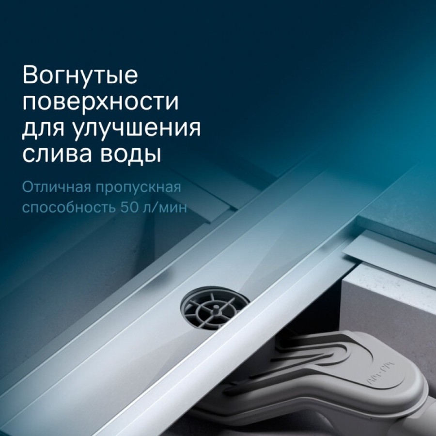 Дренажный канал Am.Pm MasterFlow W01SC-P11-040-01SB, 40 см, с перфорированной решеткой, цвет стальной матовый