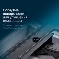 Дренажный канал Am.Pm MasterFlow W01SC-P11-050-01BM, 50 см, с перфорированной решеткой, цвет черный матовый