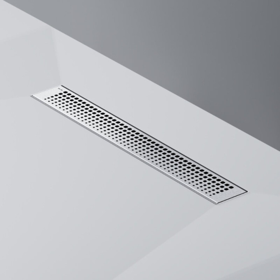 Дренажный канал Am.Pm MasterFlow W01SC-P11-050-01SB, 50 см, с перфорированной решеткой, цвет стальной матовый