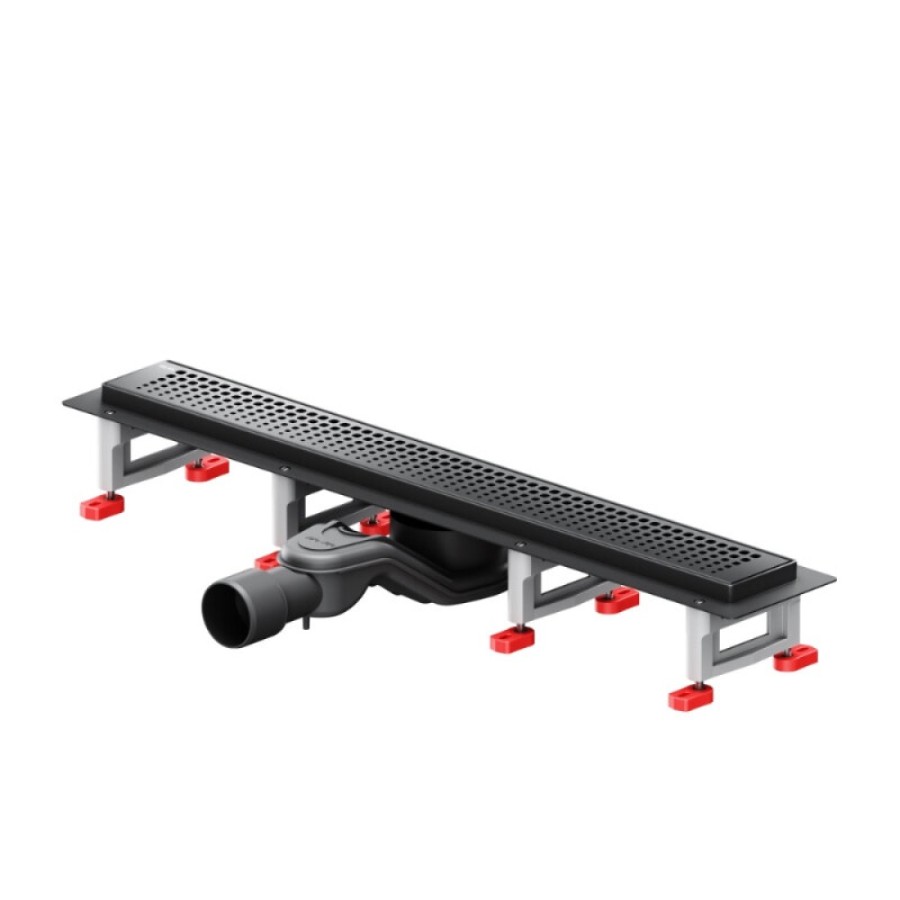 Дренажный канал Am.Pm MasterFlow W01SC-P11-060-01BM, 60 см, с перфорированной решеткой, цвет черный матовый