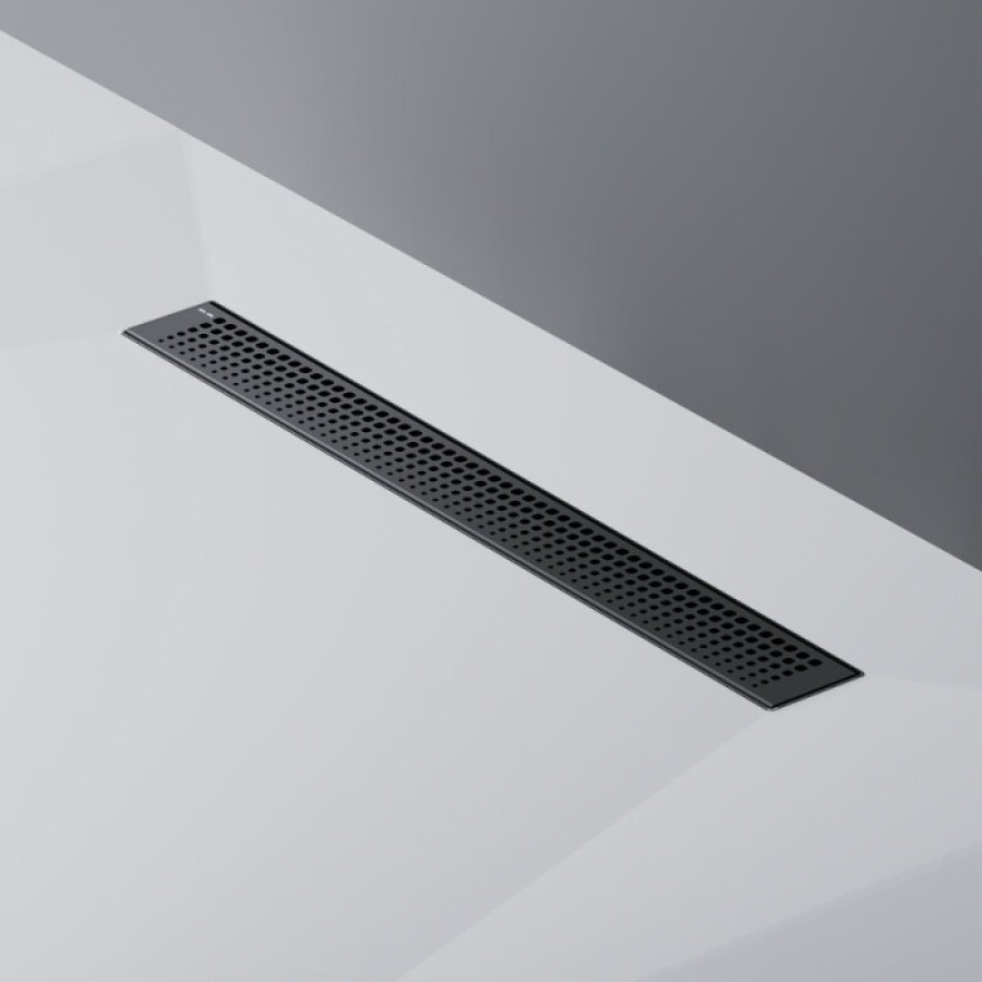 Дренажный канал Am.Pm MasterFlow W01SC-P11-060-01BM, 60 см, с перфорированной решеткой, цвет черный матовый