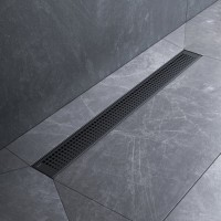 Дренажный канал Am.Pm MasterFlow W01SC-P11-070-01BM, 70 см, с перфорированной решеткой, цвет черный матовый