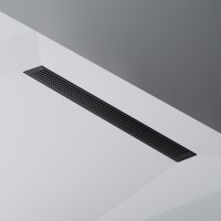 Дренажный канал Am.Pm MasterFlow W01SC-P11-070-01BM, 70 см, с перфорированной решеткой, цвет черный матовый
