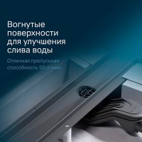 Дренажный канал Am.Pm MasterFlow W01SC-P11-070-01BM, 70 см, с перфорированной решеткой, цвет черный матовый