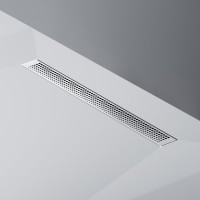 Дренажный канал Am.Pm MasterFlow W01SC-P11-070-01SB, 70 см, с перфорированной решеткой, цвет стальной матовый