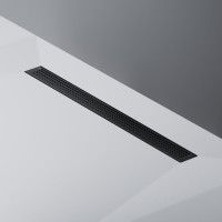 Дренажный канал Am.Pm MasterFlow W01SC-P11-080-01BM, 80 см, с перфорированной решеткой, цвет черный матовый