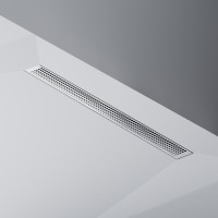 Дренажный канал Am.Pm MasterFlow W01SC-P11-080-01SB, 80 см, с перфорированной решеткой, цвет стальной матовый