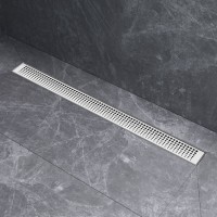 Дренажный канал Am.Pm MasterFlow W01SC-P11-080-01SB, 80 см, с перфорированной решеткой, цвет стальной матовый