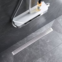 Дренажный канал Am.Pm MasterFlow W01SC-P11-080-01SB, 80 см, с перфорированной решеткой, цвет стальной матовый