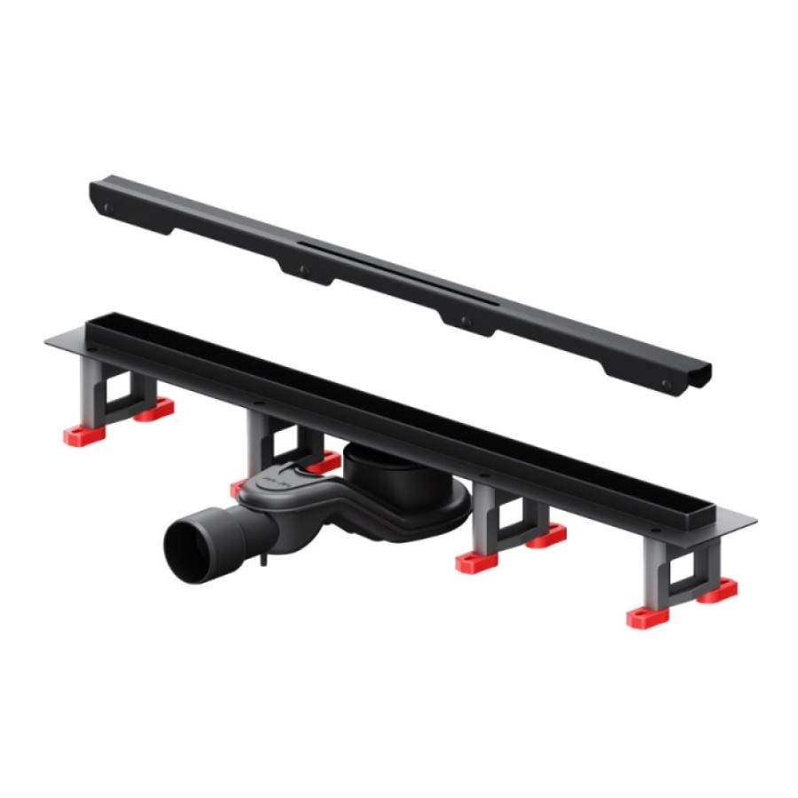 Дренажный канал Am.Pm MasterFlow W01SC-S11-060-05BM, 60 см, с щелевой вставкой, цвет черный матовый