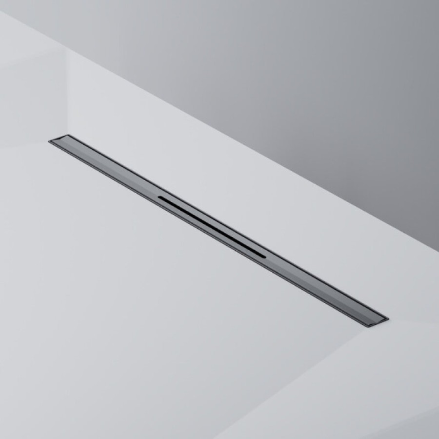 Дренажный канал Am.Pm MasterFlow W01SC-S11-060-05BM, 60 см, с щелевой вставкой, цвет черный матовый
