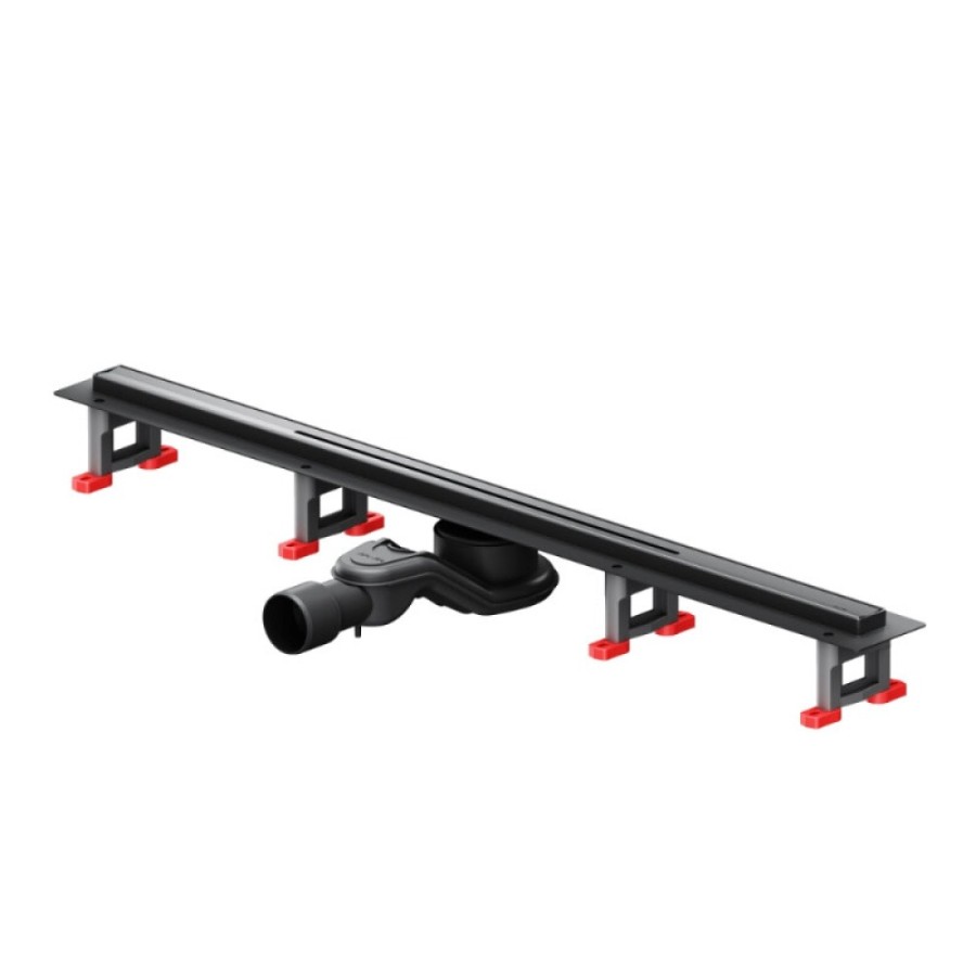 Дренажный канал Am.Pm MasterFlow W01SC-S11-080-05BM, 80 см, с щелевой вставкой, цвет черный матовый