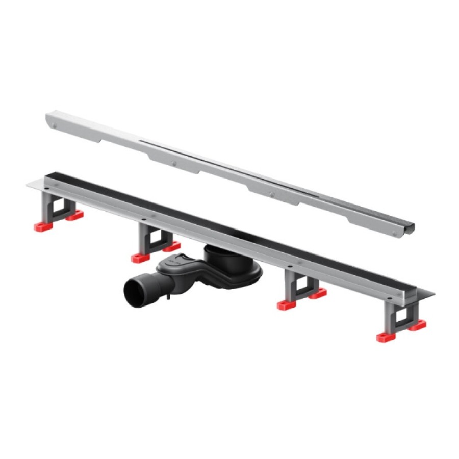 Дренажный канал Am.Pm MasterFlow W01SC-S11-080-05SB, 80 см, с решеткой, цвет стальной матовый