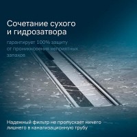 Дренажный канал Am.Pm MasterFlow W01SC-S11-080-05SB, 80 см, с решеткой, цвет стальной матовый
